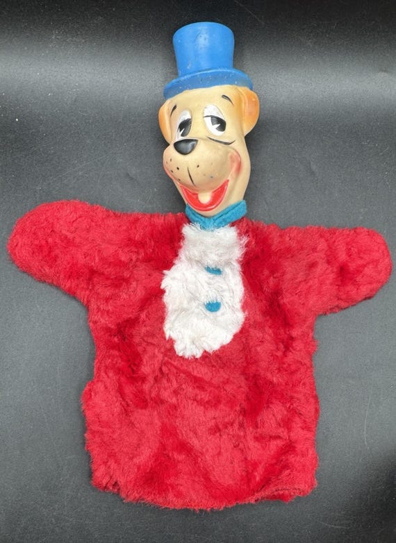 Vtg Knickerbocker Huckleberry Hound Hand Puppet 1959 Hanna Barbera