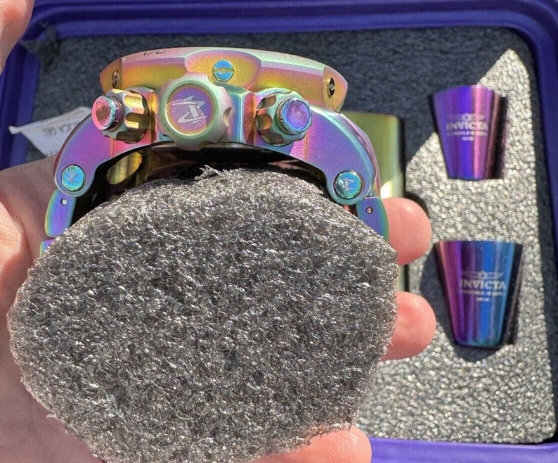 Invicta 26334 Men's Grand Diver Auto Abalone Purple Dial Iridescent Watch Set image 8