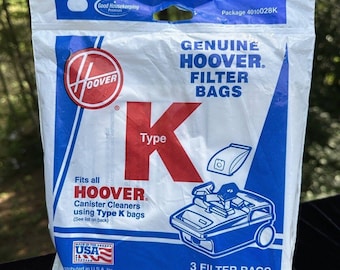 Hoover Type K Vacuum Cleaner Bags 3pk Genuine Fit All Hoover Spirit Cleaners S27