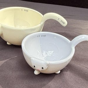 2 Vintage Urban Outfitters Kitty Katze Keramik Messbecher -T35 Bild 6