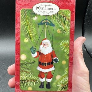Hallmark 2001 Weihnachtsmann Marionette KOC Club Exclusive Weihnachtsschmuck -4D