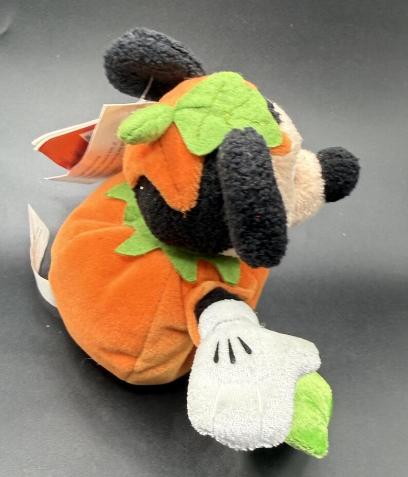 Disney Store Halloween Mickey Mouse Exclusive Bean Bag Plush Pumpkin Costume -43 image 3