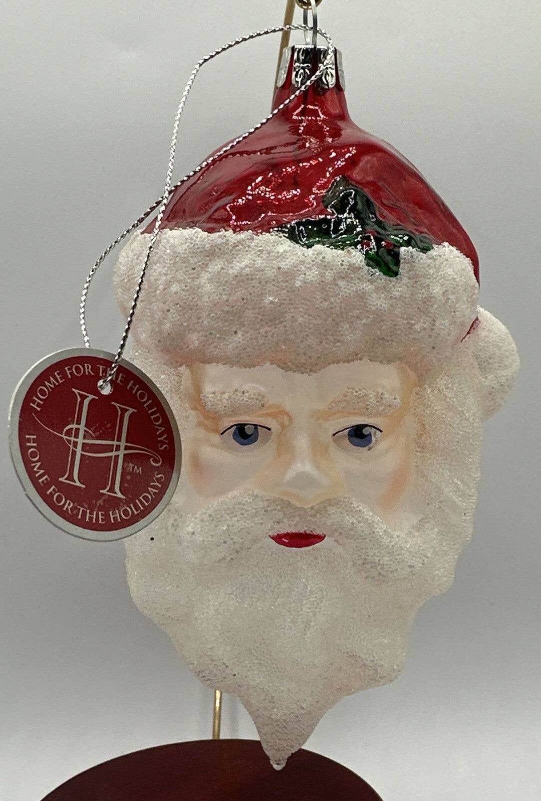 Vintage 1999 Hand Blown & Painted Glass Santa Ornament Dillards Dept ...