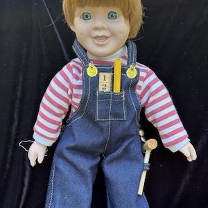 14 &quot;Vintage 1993 Erb Minze Porzellan Puppe Papas kleiner Helfer Billy