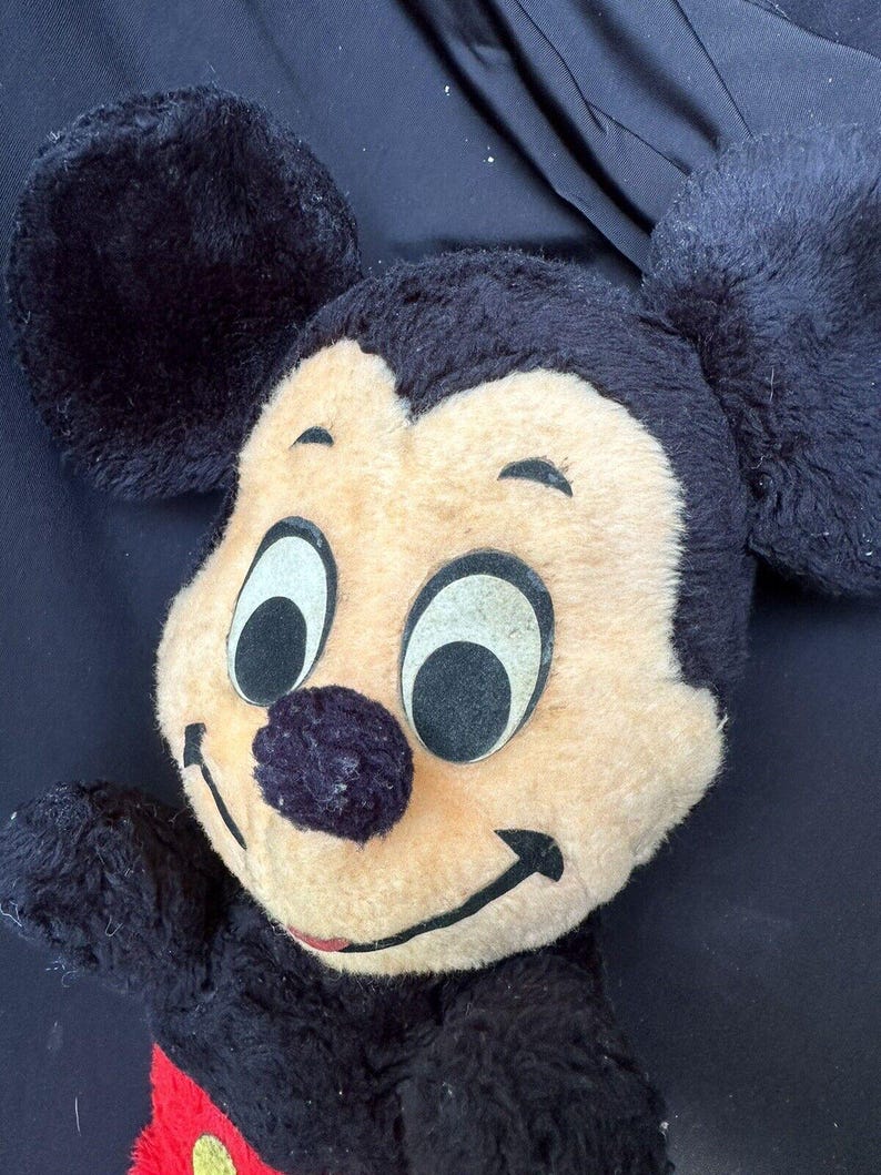 Rare Vintage 21” Disney Walt Disney Characters Mickey Mouse Plush W/ Tail & Tag image 6