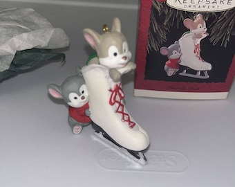Brand NEW! Hallmark Keepsake Ornament Friendly Push Mice & Skate 1994 -3H