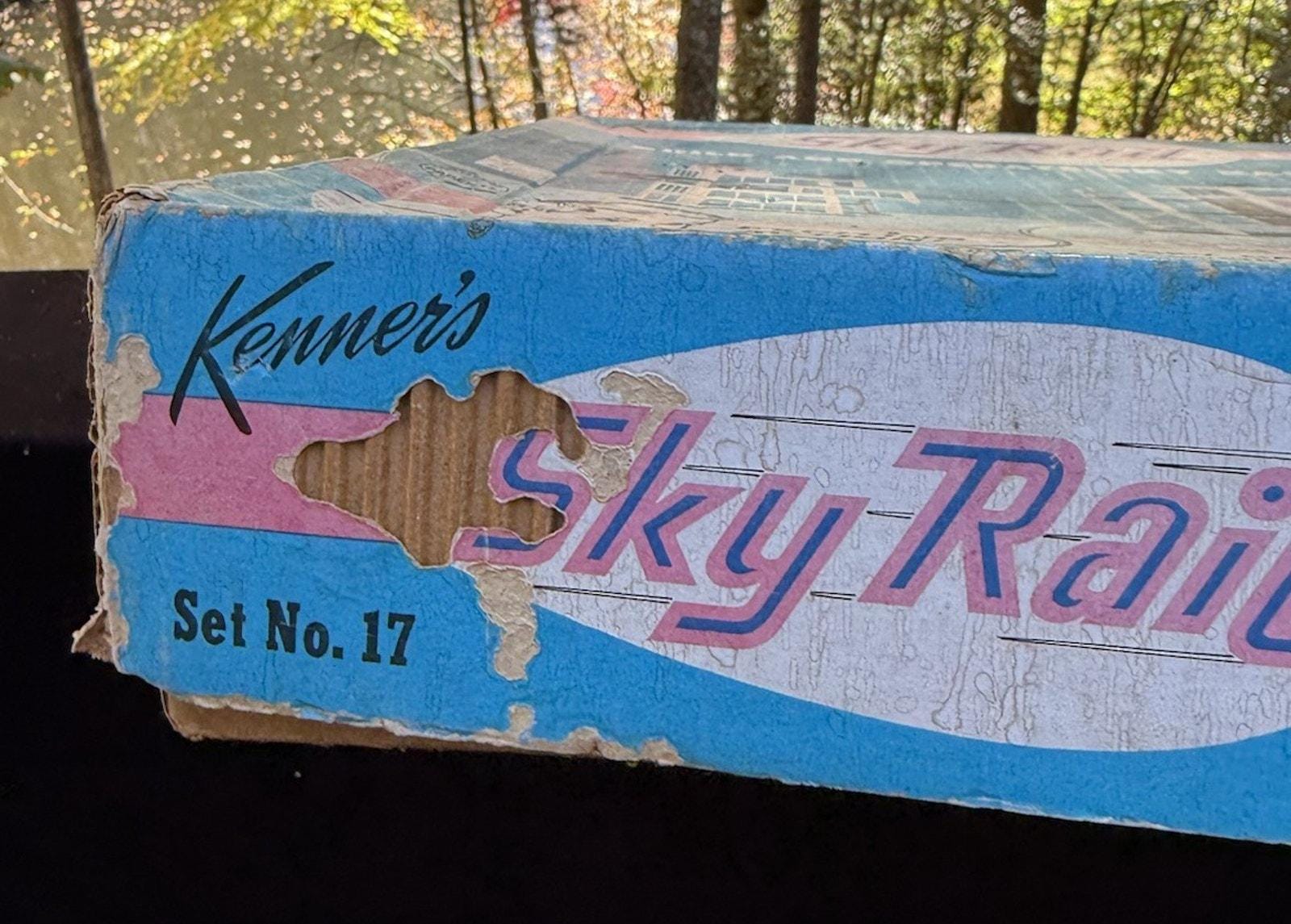 Vintage 1963 EMPTY BOX Only Kenner Sky Rail Girder Panel Toy Set  display picture 1