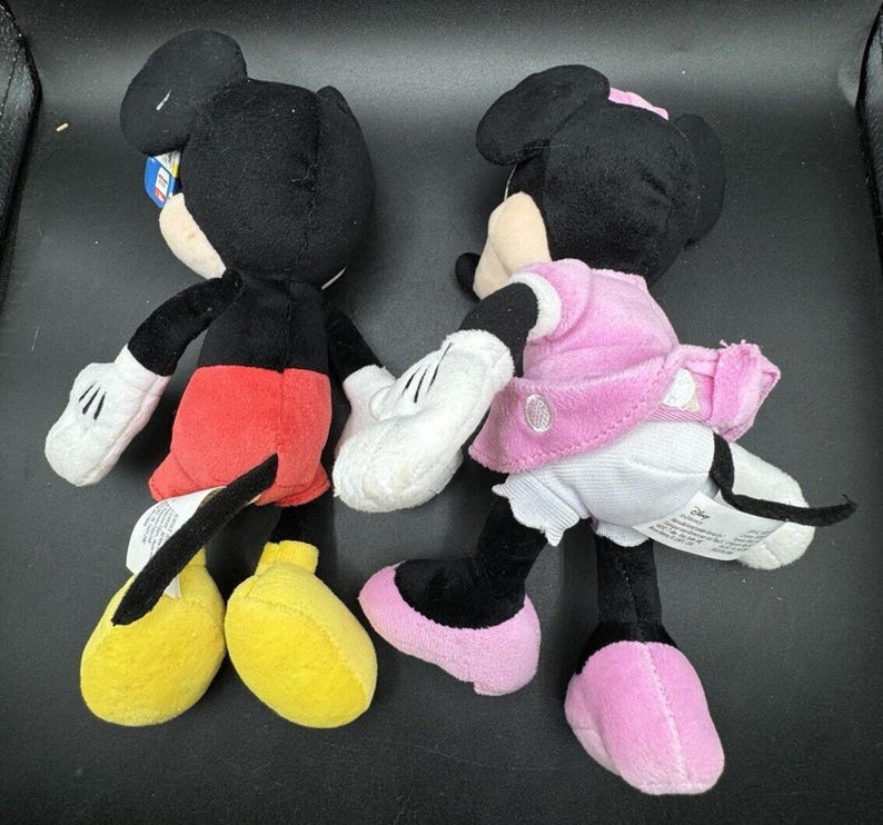 Vtg Disney Mickey Mouse Minnie Mouse Plush Toy Disney Junior Set New NWT! image 5