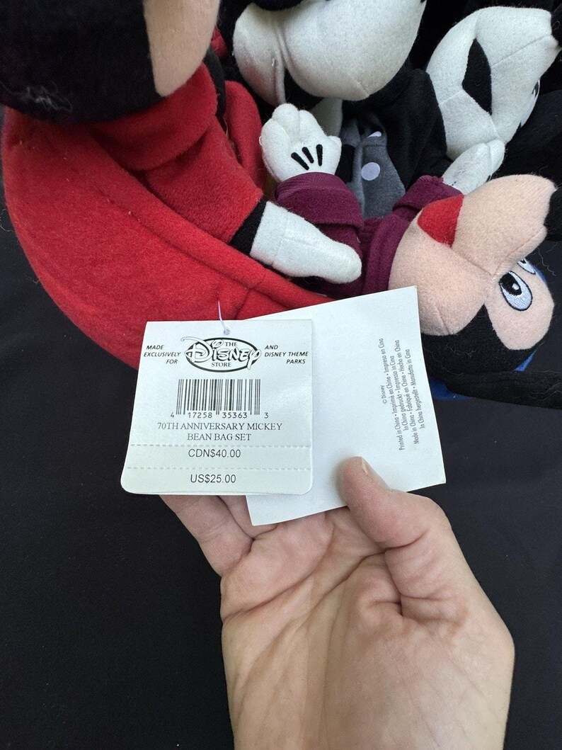 Disney Mickey Mouse Plush 70 Happy Years 4 eras of Mickey Mouse in Pants Boat image 6