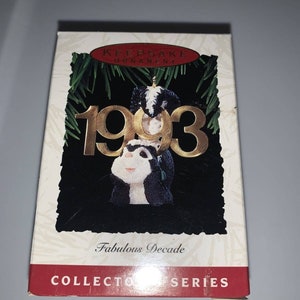 New! Fabulous Decade 1993 Skunk The 4Th Year For Fabulous Decade-Hallmark Ornament -U