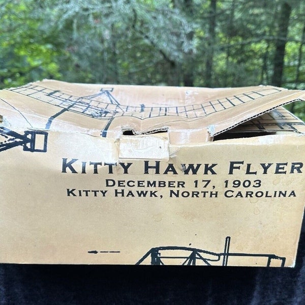 Replica Kitty Hawk Flyer Wood Airplane Dec 17, 1903 - Kitty Hawk NC In Box !