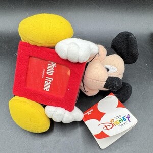 Disney Store Mickey Mouse Vintage Plush Toy Picture Frame New With Tags NWT! image 10