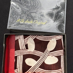 1980’s A La Scala Original Handkerchief In Original Box Unused! -A10