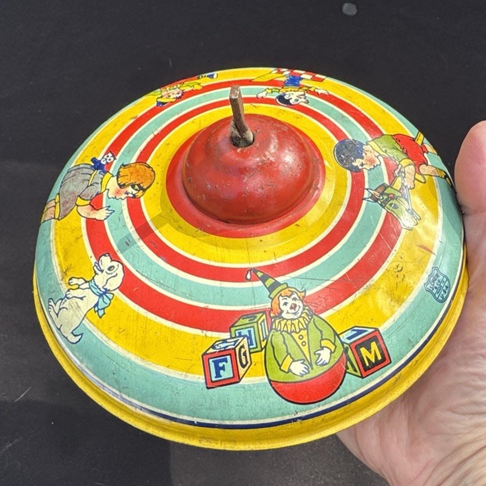 J Chein Toy Top - Etsy