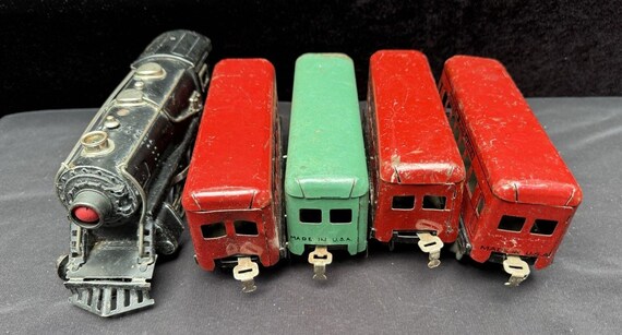 VTG AMERICAN FLYER Blue Streak O Gauge Locomotion Tender e Cars  display picture 1