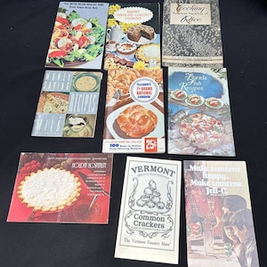 Mixed Lot of 9 Mini Vintage Cookbooks and Booklets - Old Recipes 1950s-1970 -S36