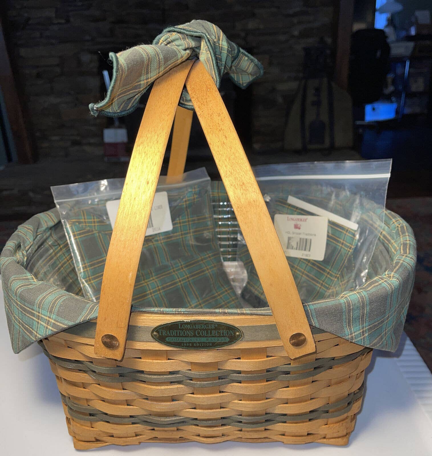 NEW Longaberger Large Gathering Basket? Protector 10x6.5x5’ Plastic www