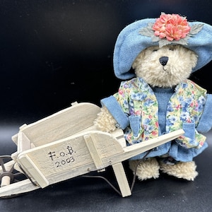 Adorable Boyds Bears ALLISON ROSE BERRIWEATHER 92003-31 2003 Wheelbarrow New 5M