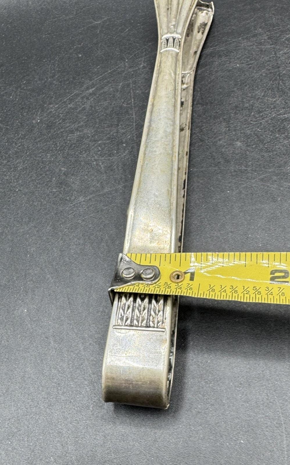 希少な 1918 年アンティーク ドイツ帝国製シュガートング シルバー