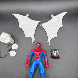 Vintage 1994 Toybiz Spiderman Den animerade serien Web Racer Spider-Man Vintage figur *Begagnad bild 3