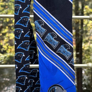 Vintage 1996 NFL Carolina Panthers Neck Tie 100% Silk Rare NFLP