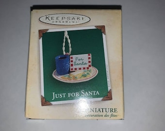 Brand NEW! Hallmark Keepsake Just For Santa Milk & Cookies Miniature - 2004 -3H