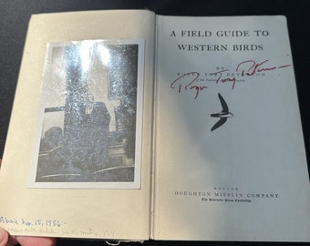 A Field Guide To Western Birds Roger Peterson 1941 – 1. Auflage, signiert und mit Foto!