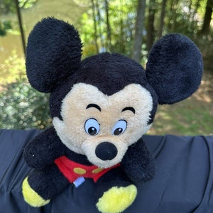 Peluche de Mickey Mouse de Disneyland Walt Disney World, años 50, recuerdo - S21 imagen 3