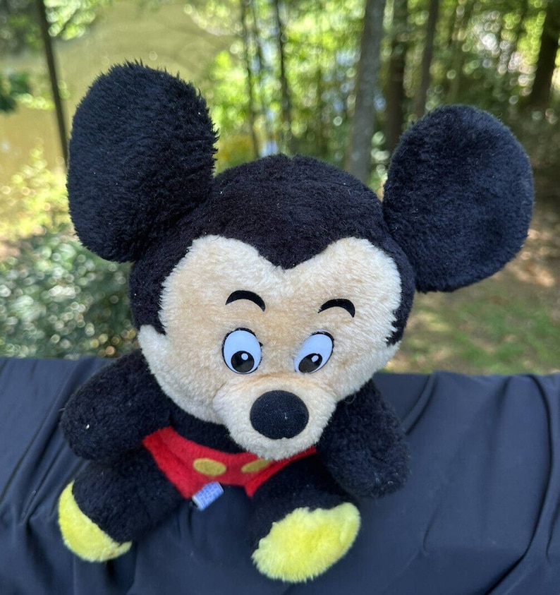Peluche de Mickey Mouse de Disneyland Walt Disney World, años 50, recuerdo - S21 imagen 3