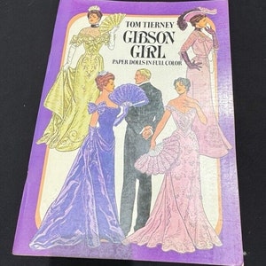 Gibson Girls Paper Dolls & Outfits Uncut Full Color Vintage 1985 Tom Tierney