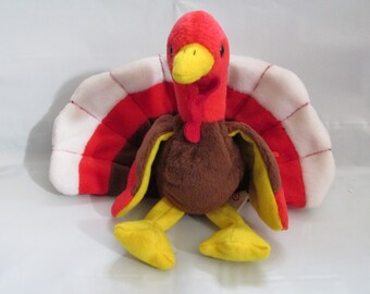 THANKSGIVING TY Beanie Babies Gobbles, Tommy & Little Feather MWMT Set of 3 THANKSGIVING TY Beanie Babies Gobbles, Tommy & Little Feather MWMT Set of 3