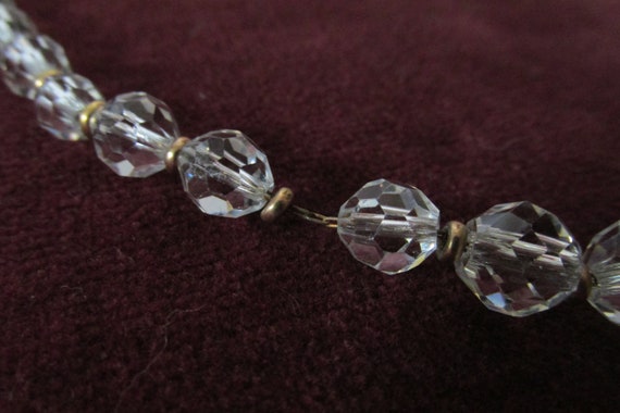 Antique Crystal Faceted Necklace Strung on a Chain - image 6
