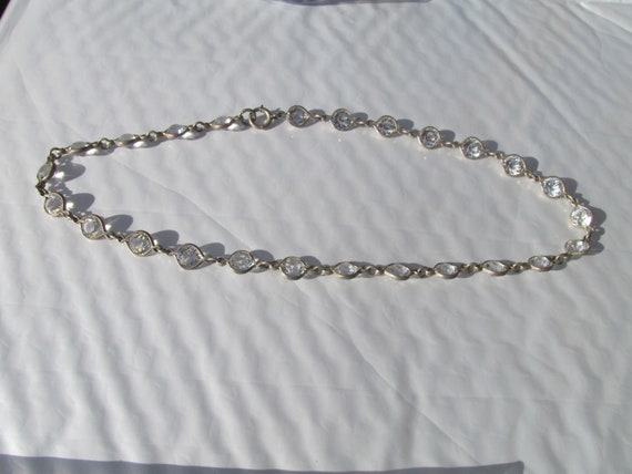 1920s Rock Crystal Choker Sterling - image 1