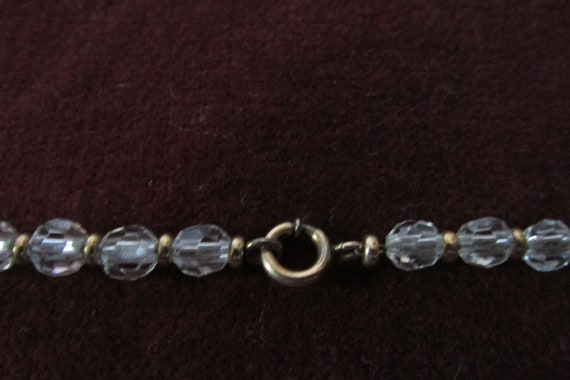 Antique Crystal Faceted Necklace Strung on a Chain - image 5