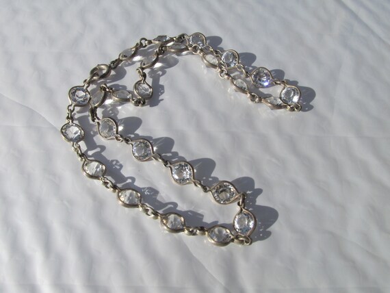 1920s Rock Crystal Choker Sterling - image 2