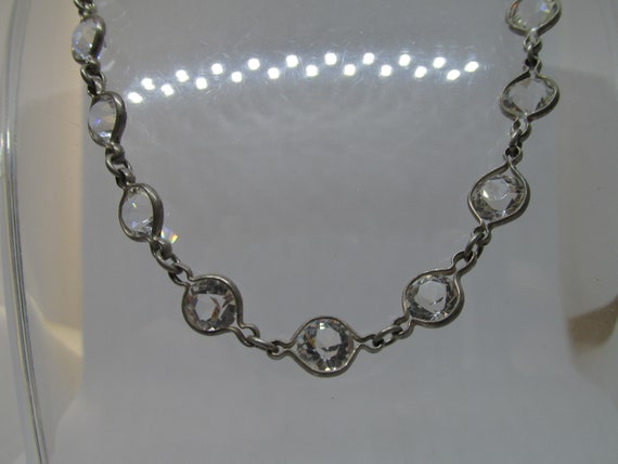 1920s Rock Crystal Choker Sterling - image 4