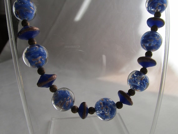 Art Deco Murano Gold Fleck Necklace