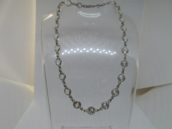 1920s Rock Crystal Choker Sterling - image 3