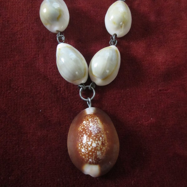 Vintage 1940s Cowrie Shell Necklace