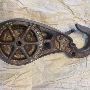 All Metal pulley F.E. Myers & Bro vintage primitive piece