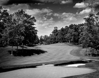 Black and White Golf Pictures, Muirfield Village Golf Club, Golf Course Poster, Golf Course Art Prints, Golf Course Wall Art, Golf Posters