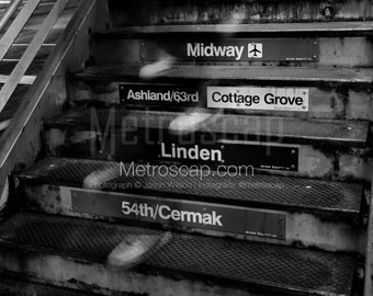 Chicago Pictures Black & White. Chicago L Train Steps Black And White Wall Art. Chicago Black And White Photography