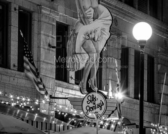 Indianapolis Pictures Black & White. Ike And Johnnys At Night Black And White Wall Art. Indianapolis Black And White Photography