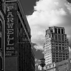 Detroit Pictures Black & White. Farwell Building Broderick Tower Black And White Wall Art. Detroit Black And White Photography
