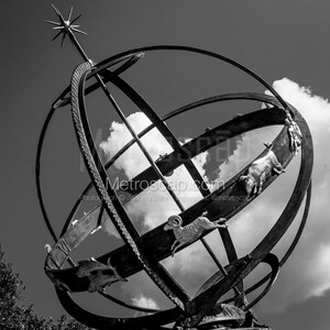 Miami University Sun Dial Black & White Wall Art. Oxford Ohio Black And White Pictures |  Oxford Ohio Office Art