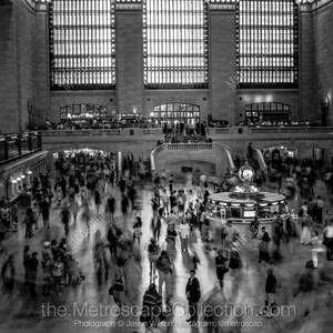 Fotografía en blanco y negro de la Grand Central Station, impresión artística de Nueva York