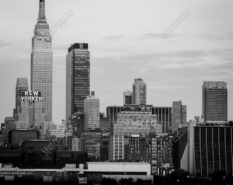 Black and White, New York City Photography, Midtown Skyline with Empire State Building, Fine Art Photography, NYC Pictures, Midtown