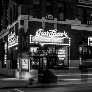Chicago Pictures Black & White. Giordanos World Famous Stuffed Pizza Black And White Wall Art. Chicago Black And White Photography