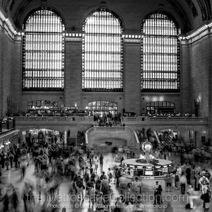 Impresión de la Grand Central Station, fotografía en blanco y negro de Nueva York