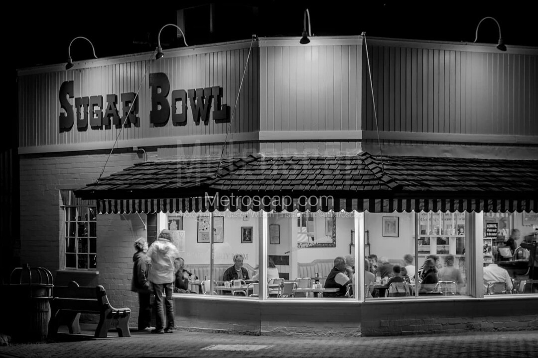 Sugar Bowl Ice Cream Scottsdale Black & White Wall Art. Phoenix Black
